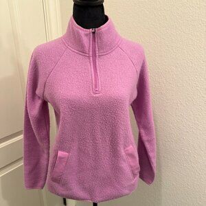 Tek Gear Essential Gear Size S Purple Cozy Fleece 1/4 Zip front Pullover Top